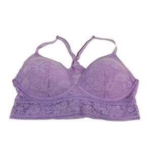 Victoria's Secret Plunge Lined Bralette Lavender Women Size Large